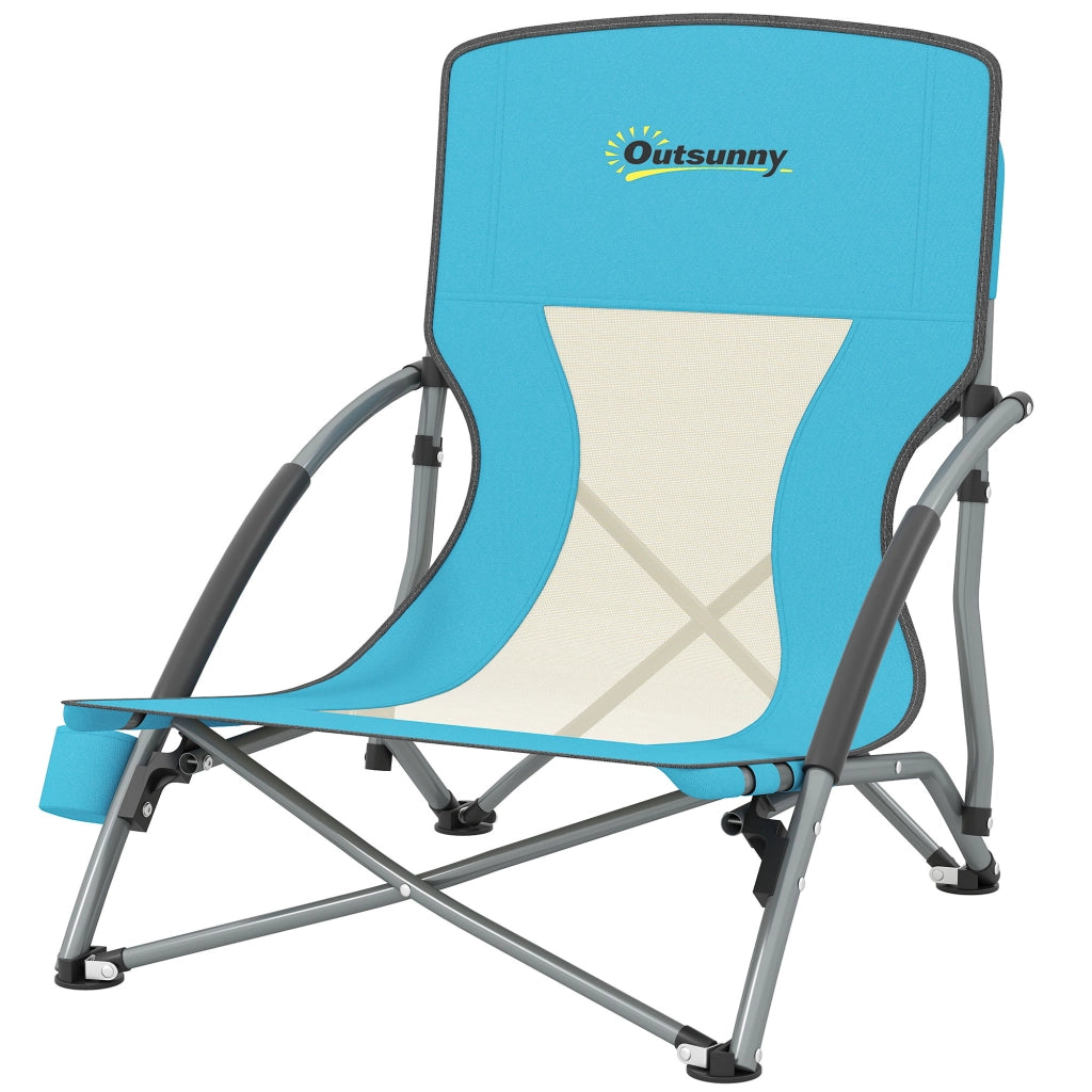 Sedia da spiaggia pieghevole ¨C zephmum ¨C blu 58x55x62 cm