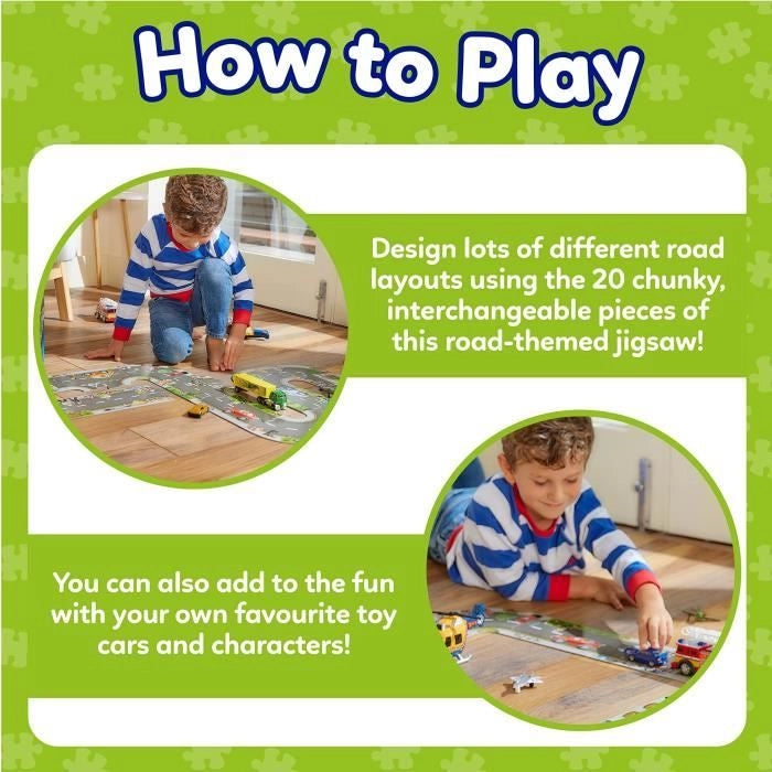 Giant Road Road - Puzzle - FRUTTETO - 20 grandi pezzi intercambiabili
