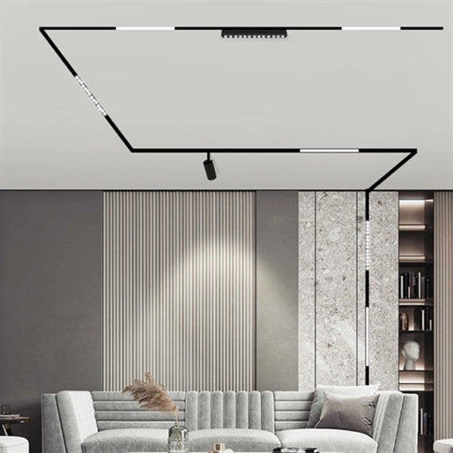 Faretto LED 15W 48V DC CCT Magnetico Binario Incasso Nero Direzionabile