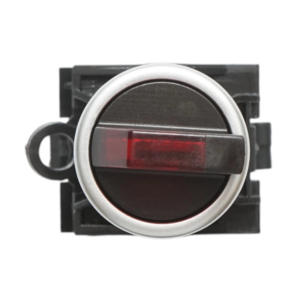 Selettore luminoso 220V AC LED rosso a 3 posizioni 2NO, 10A/600V AC, 1A/250V DC LA42 Breckner Germany