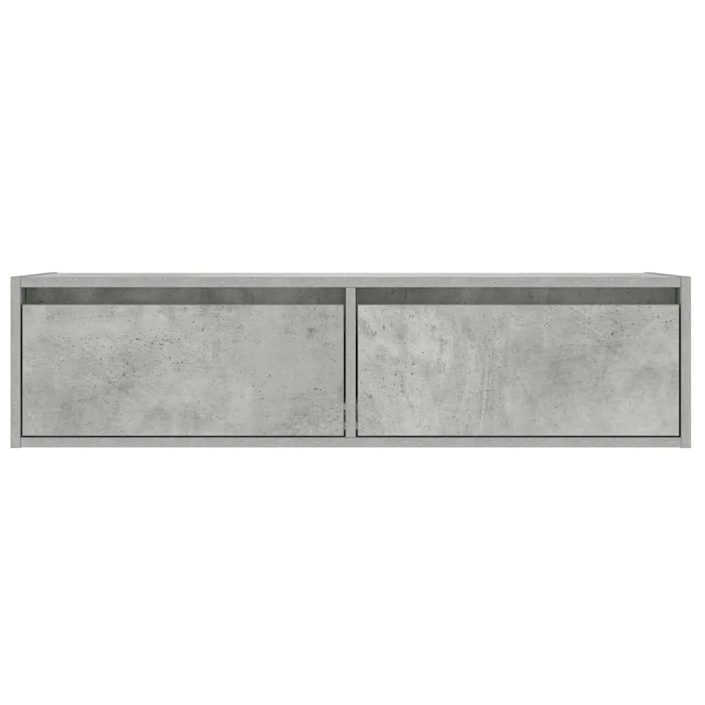 Mobile Porta TV con Luci LED Grigio Cemento 100X35,5x25 cm 860241