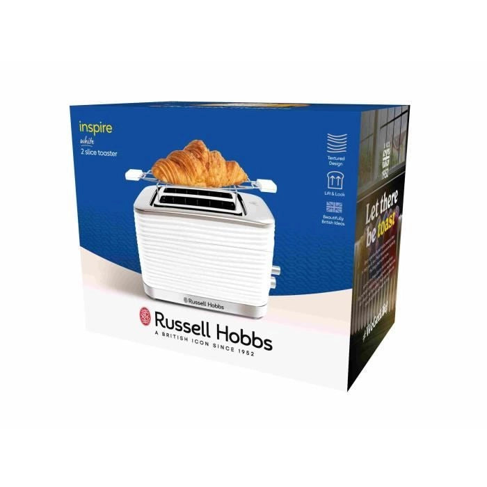 Russell Hobbs 24370-56 Inspire XL tostapane tostapane, controllo doratura, scongelamento, riscaldamento, scalda forno - bianco