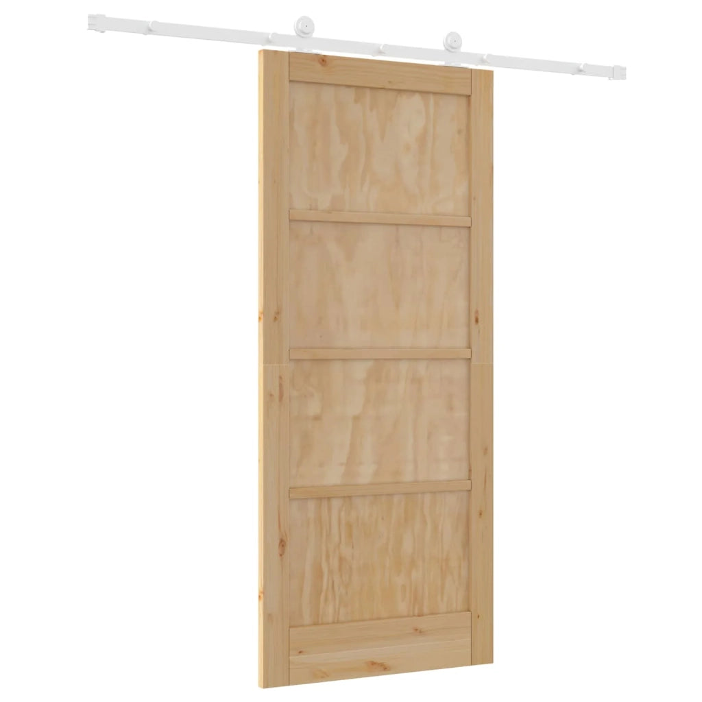Porta scorrevole Naturale e Bianco 86 x 198,5 cm 3445483