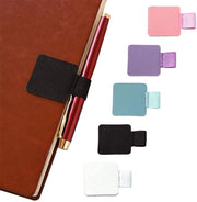 Set di 5 penne adesive, penne adesive in pelle, libretto per appunti, penne adesive elastiche, compatibile con tablet, agenda, calendario, libretto per appunti, dimensioni rettangolari.