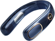 Ventilatore portatile senza mani - 5 velocità - raffreddamento del collo USB per interni ed esterni - larghezza regolabile - display digitale - 4-12 ore di autonomia (blu)