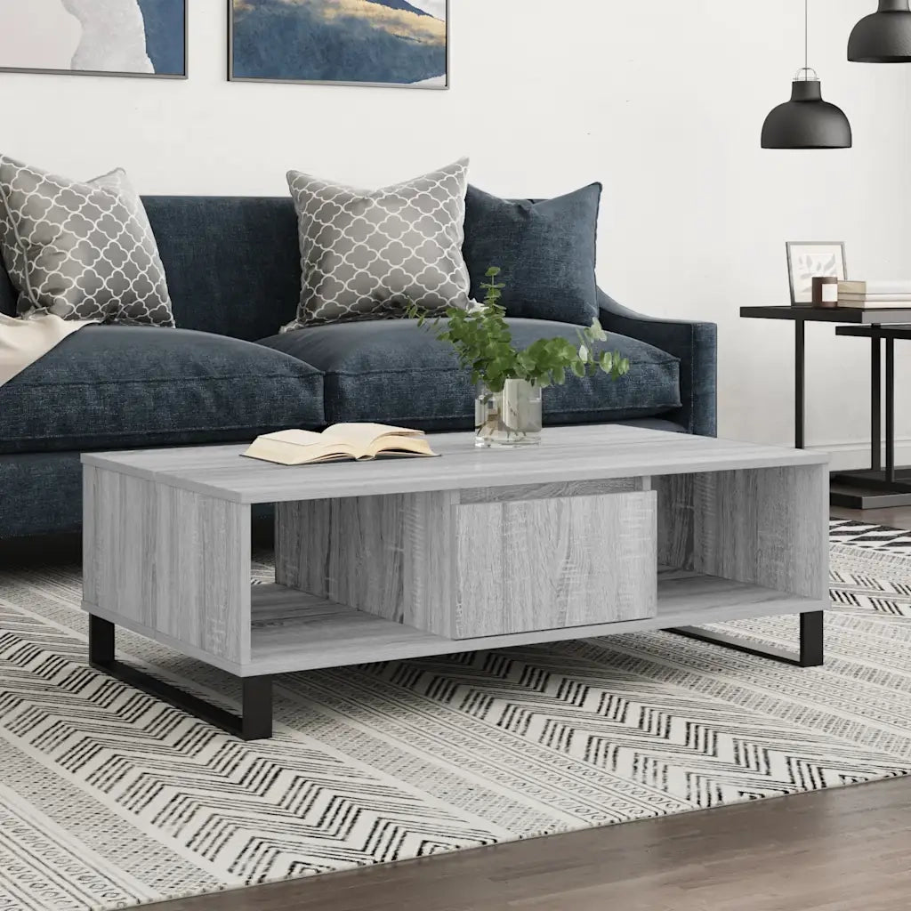 Tavolino da Salotto Grigio Sonoma 104x60x35cm Legno Multistratocod mxl 129950