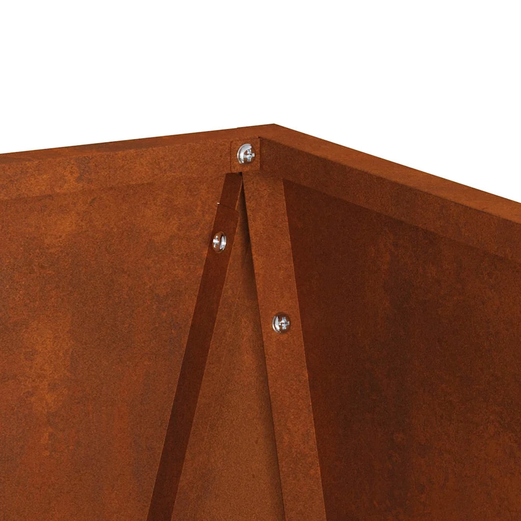 Fioriera 2 pz-Set di 2 Vaso-Contenitore per Piante Ruggine 50 x 50 x 75 cm