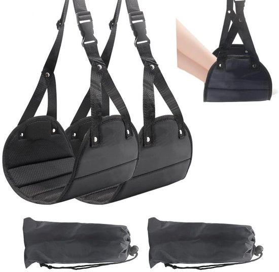 Set di sostegni per gambe da viaggio, 2 pezzi, con supporto regolabile, tappetino per gambe da viaggio portatile per viaggi lunghi per ridurre la pressione sulle gambe
