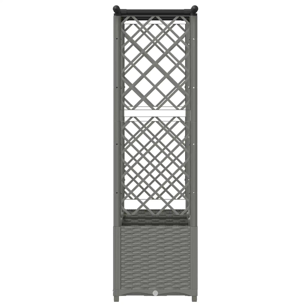 Letto Rialzato con Griglia e Tetto Grigio Chiaro PP 42032591