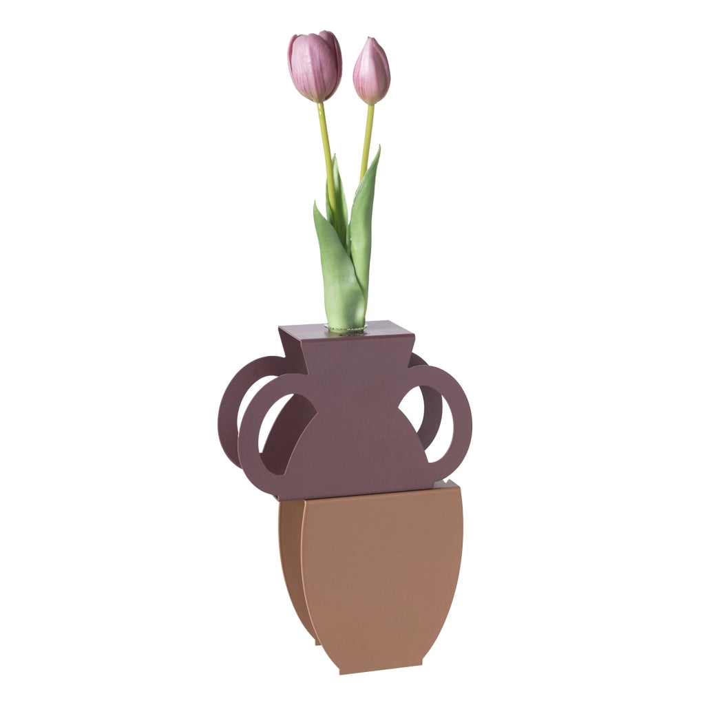 Vaso portafiore decorativo Cribbio Mocha mousse,viola ametista