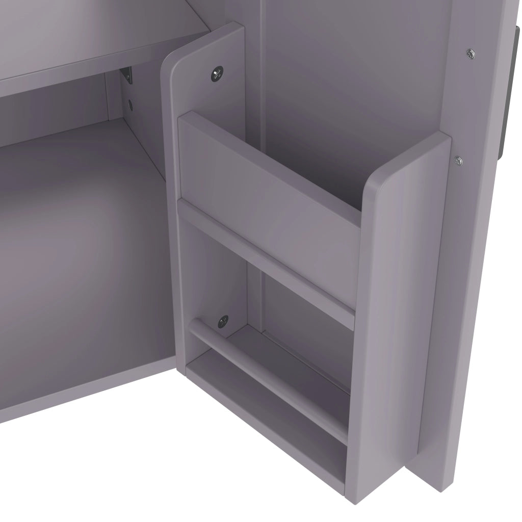 Mobile Bagno con Lavabo Integrato ¨C MINIMAL ¨C Grigio, 2 Ante, Cassetti, 60x46x85