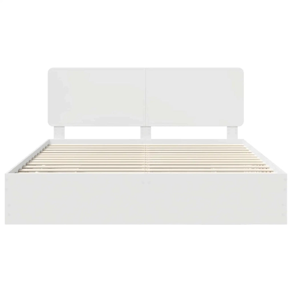 Struttura del letto Bianco 200 x 200 cm Legno Ingegnerizzato 3412560