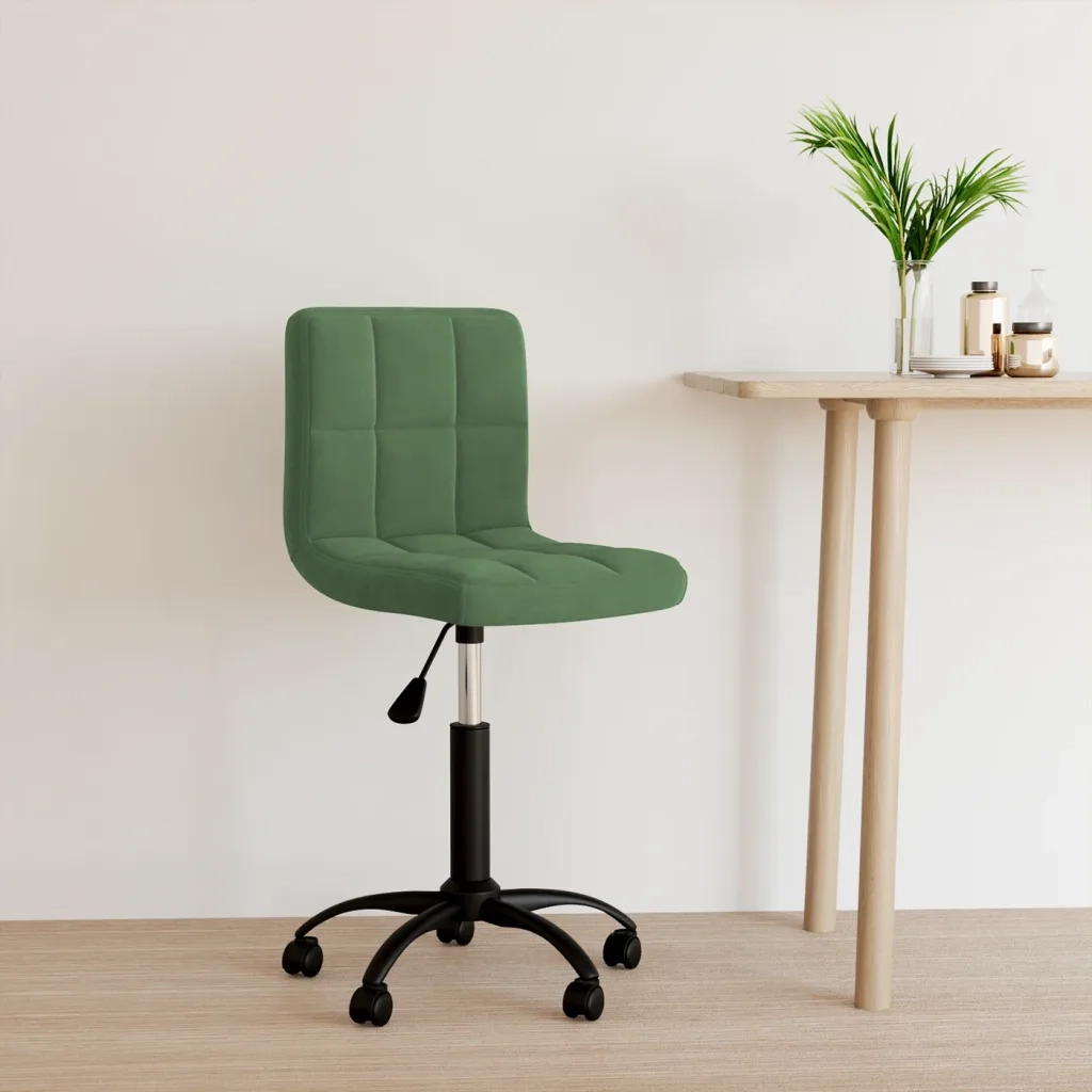 Sedia da Ufficio Girevole Verde Scuro in Velluto cod mxl 18084
