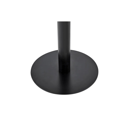 Tavolo rotondo 60x73;7 cm grigio MDF e metallo con base stabile