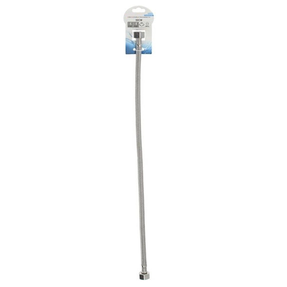 Trade Shop - Tubo Flessibile Flessibili Per Rubinetto Miscelatore Acqua øf1/2 X F1/2 Lungo 50 Cm 87967 -
