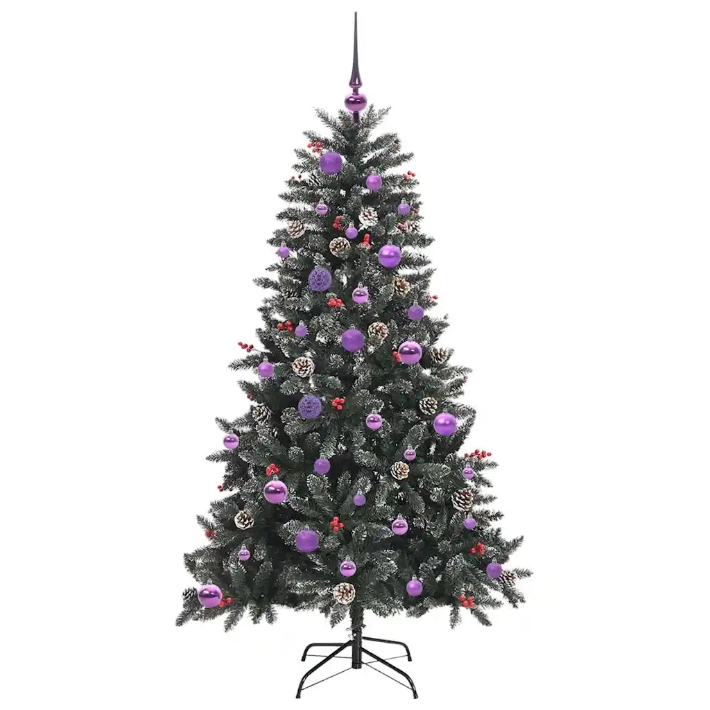Albero di Natale artificiale con 150 LED Verde 150 cm 3395874