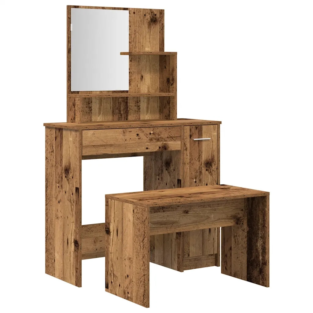 Set Tavolo da Toeletta Legno Antico in Legno Multistrato 3329191