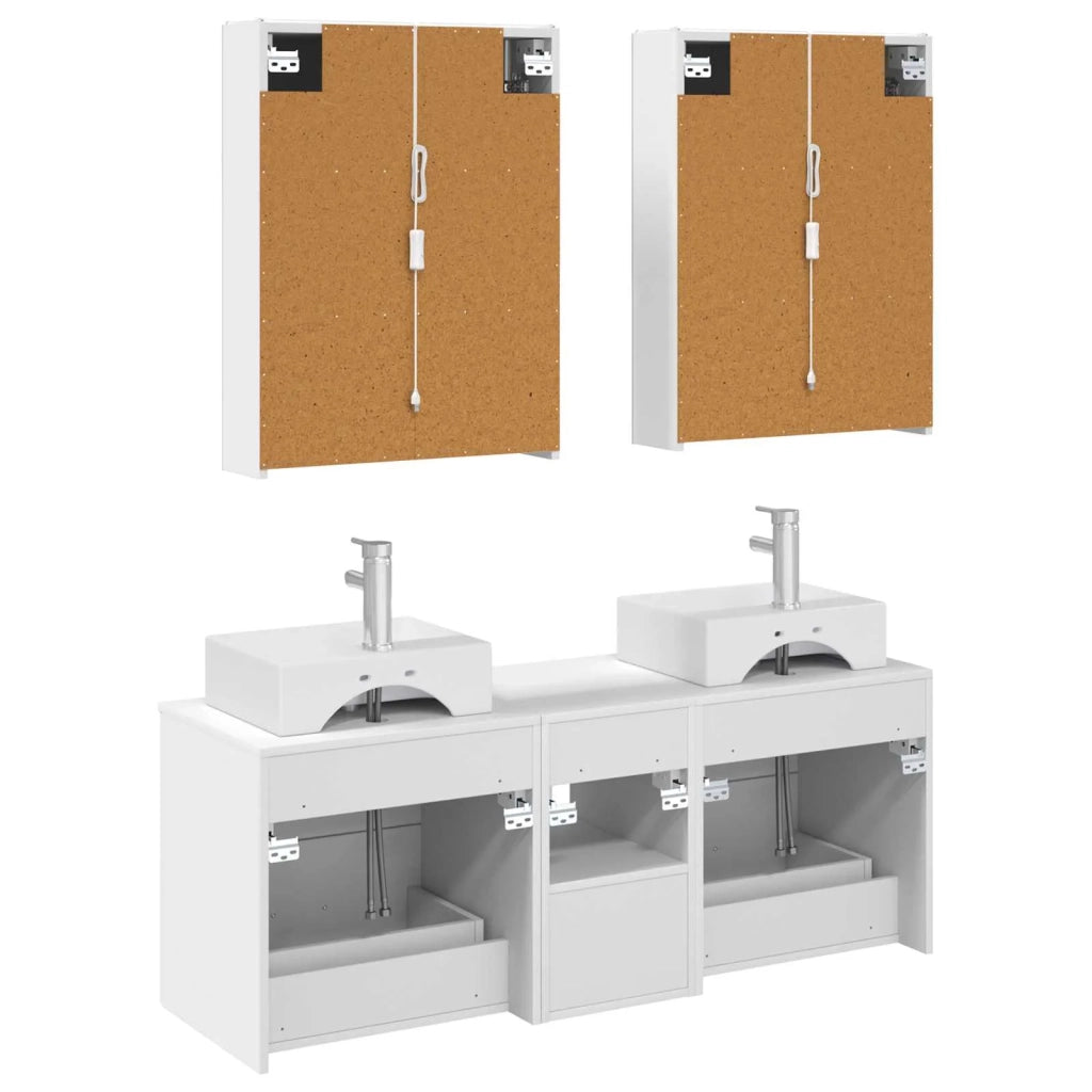 Set di mobili per il bagno 5 pcs Bianco 3406807