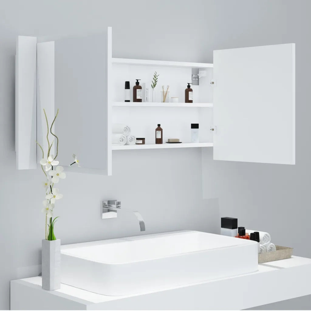 Specchio da Bagno con LED Bianco 100x12x45 cm in Acrilico 804980