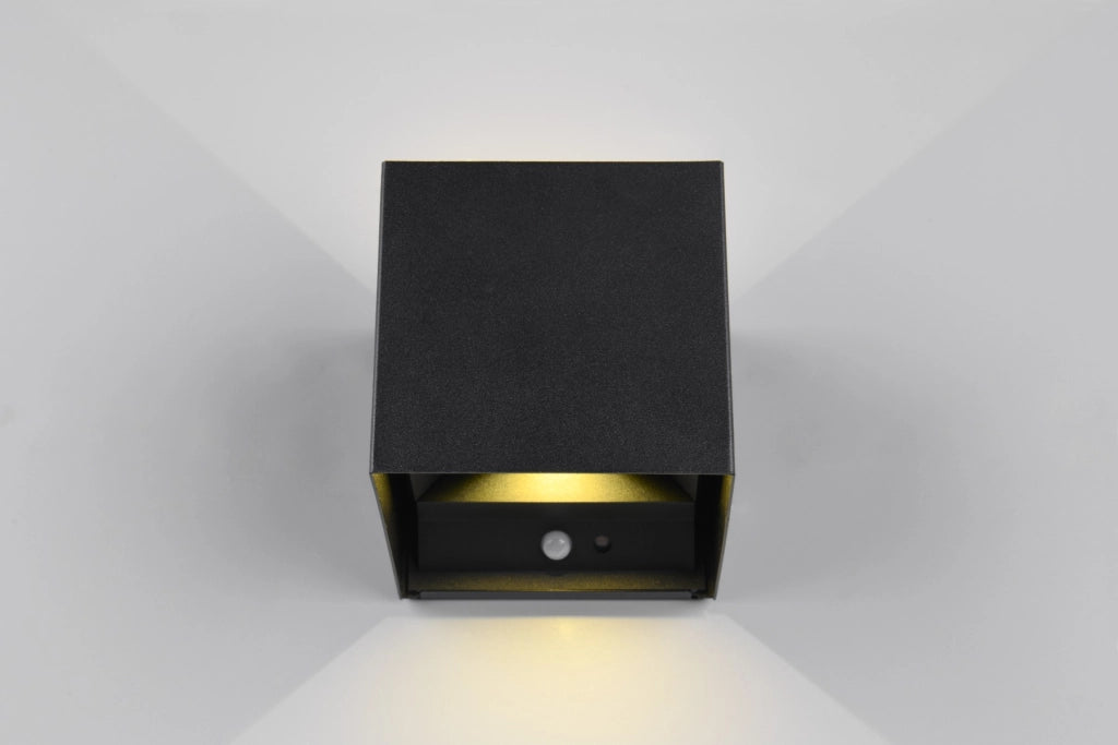 Applique LED 1W nera batteria sensore movimento IP44