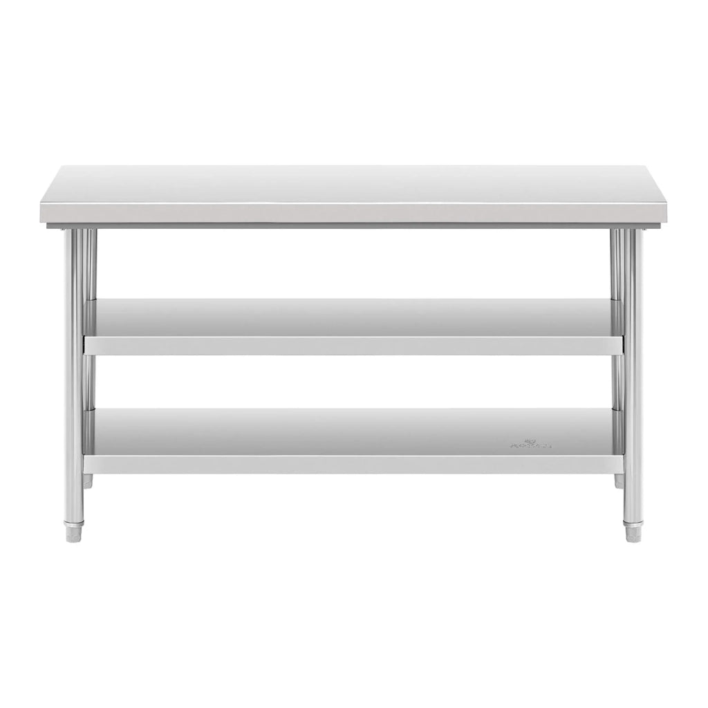 Tavolo da lavoro in acciaio inox 150 x 70 cm 600 kg 3 livelli 14_0003688