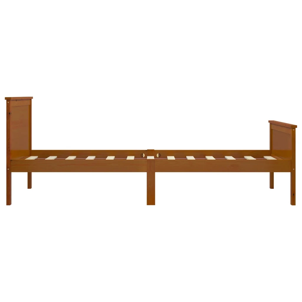 Giroletto Marrone Ambra in Legno Massello di Pino 90x200 cm 322188