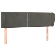 Testiera | Testata ad Orecchio Grigio Scuro 147x23x78/88 cm in Velluto