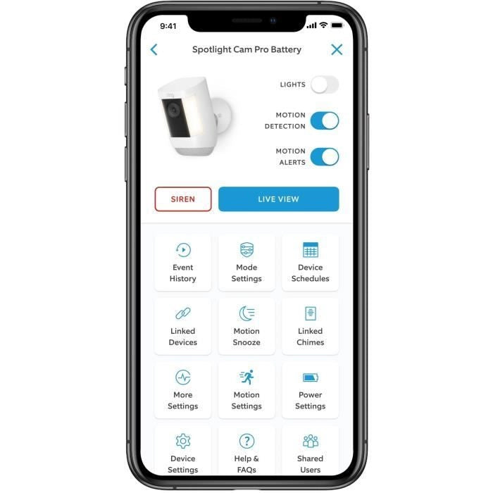 Telecamera di sorveglianza - RING - Spotlight Pro Batteria - Bianco - EU