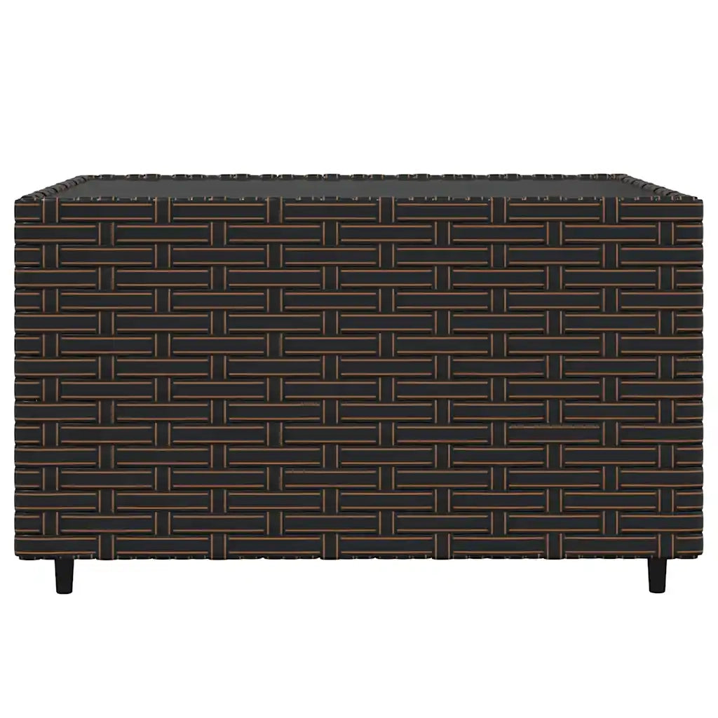 Set Mobili da Giardino 4 pz con Cuscini in Polyrattan Marrone 319749