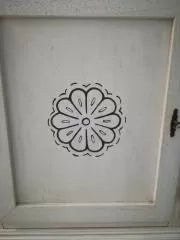 Madia credenza napoletana bianco invecchiato l.150 p.43 h.98 - Mobili 2G