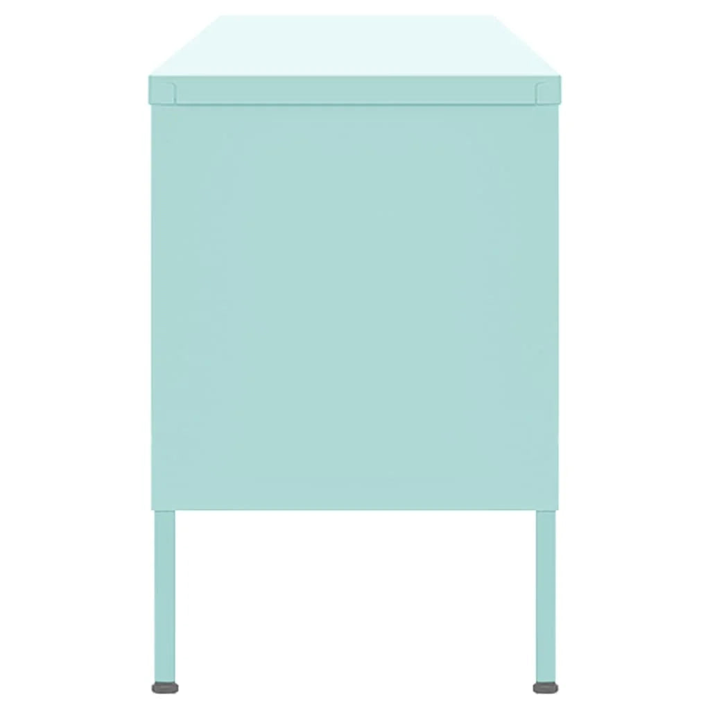 Mobile TV multimediale scaffale TV mobile TV sala da pranzo soggiorno camera da letto verde menta 105 x 35 x 50 cm acciaio verde 02_0027688