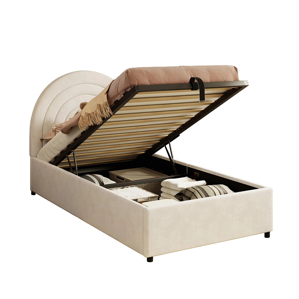 Letto bambino 90x200cm?- Xylo - velluto beige