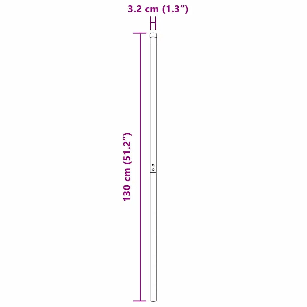 Palo della recinzione 2 pz Argento CFW6989856