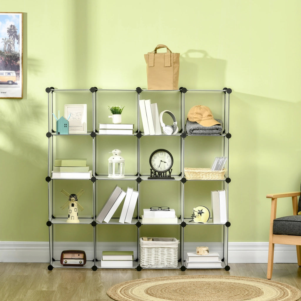 Libreria modulare con 16 scatole ¨C zephmum ¨C Nero e Bianco