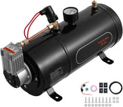 Compressore d'aria con serbatoio 12 V, 0,8 galloni, 8 bar, sistema di aria a bordo per il traino di carri, gonfiaggio di pneumatici e air bed.