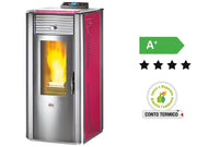 TERMOSTUFE PELLET QUEEN IDRO 14 BORDEAUX