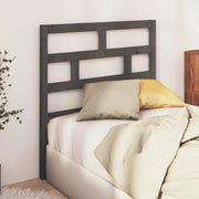 Testiera per Letto-Testata-Testiera Decorativa Grigia 106x4x100cm in Legno Massello di Pino 442443