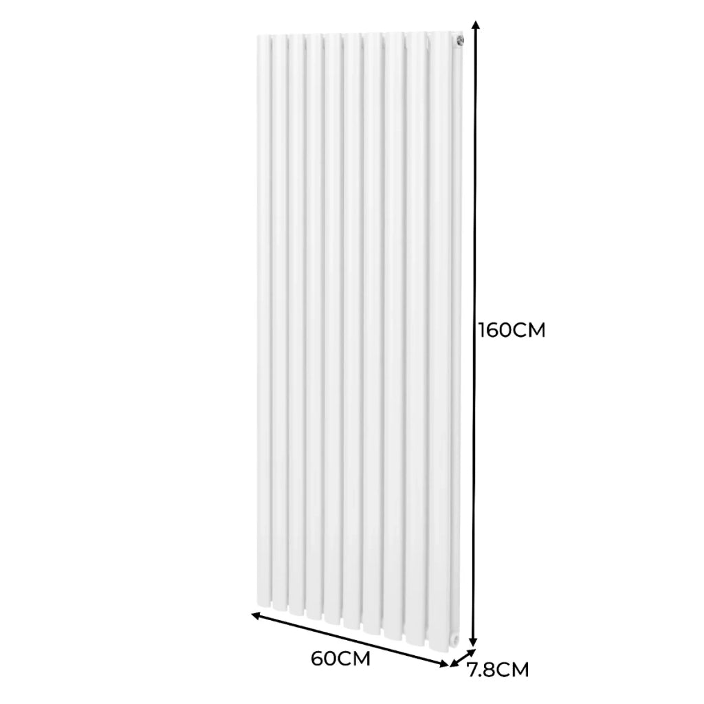 Radiatore a colonna ovale - 1600mm x 600mm - Bianco