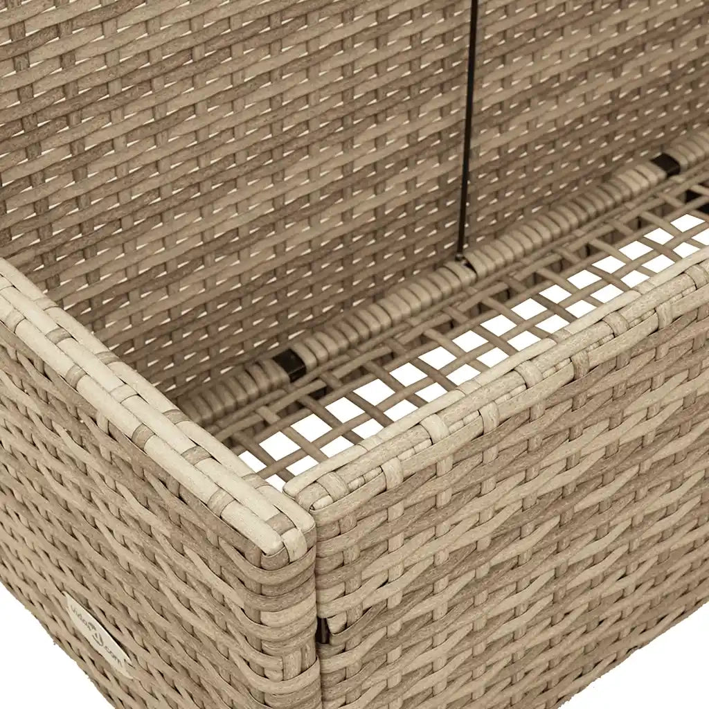 vidaXL Galleggiante a Bordo Piscina Beige 110x100x57 cm in Polyrattan