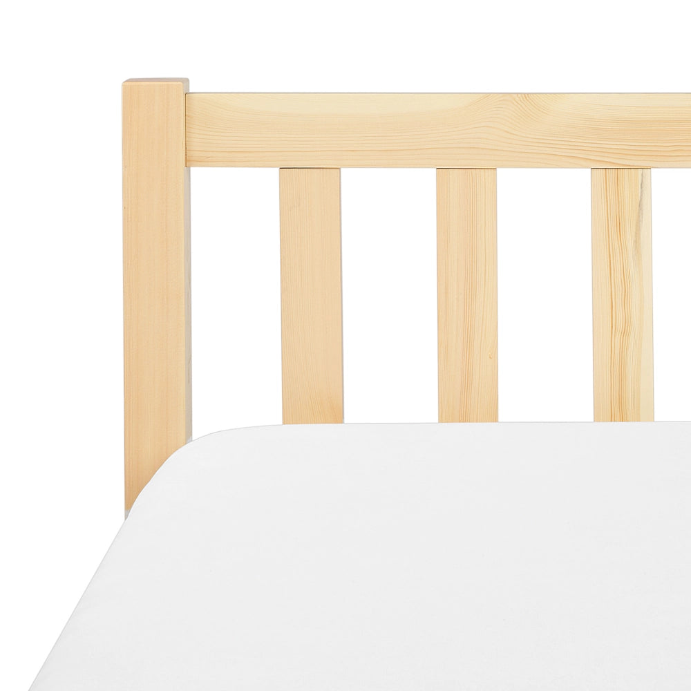 Letto singolo in legno di pino chiaro 140 x 200 cm rete a doghe