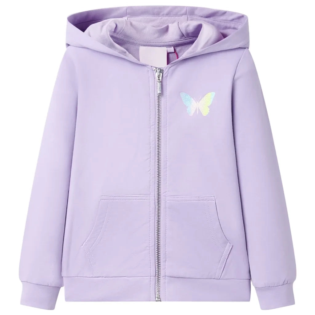 Felpa con Cappuccio da Bambina Lilla 92cod mxl 85767