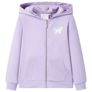 Felpa con Cappuccio da Bambina Lilla 92cod mxl 85767