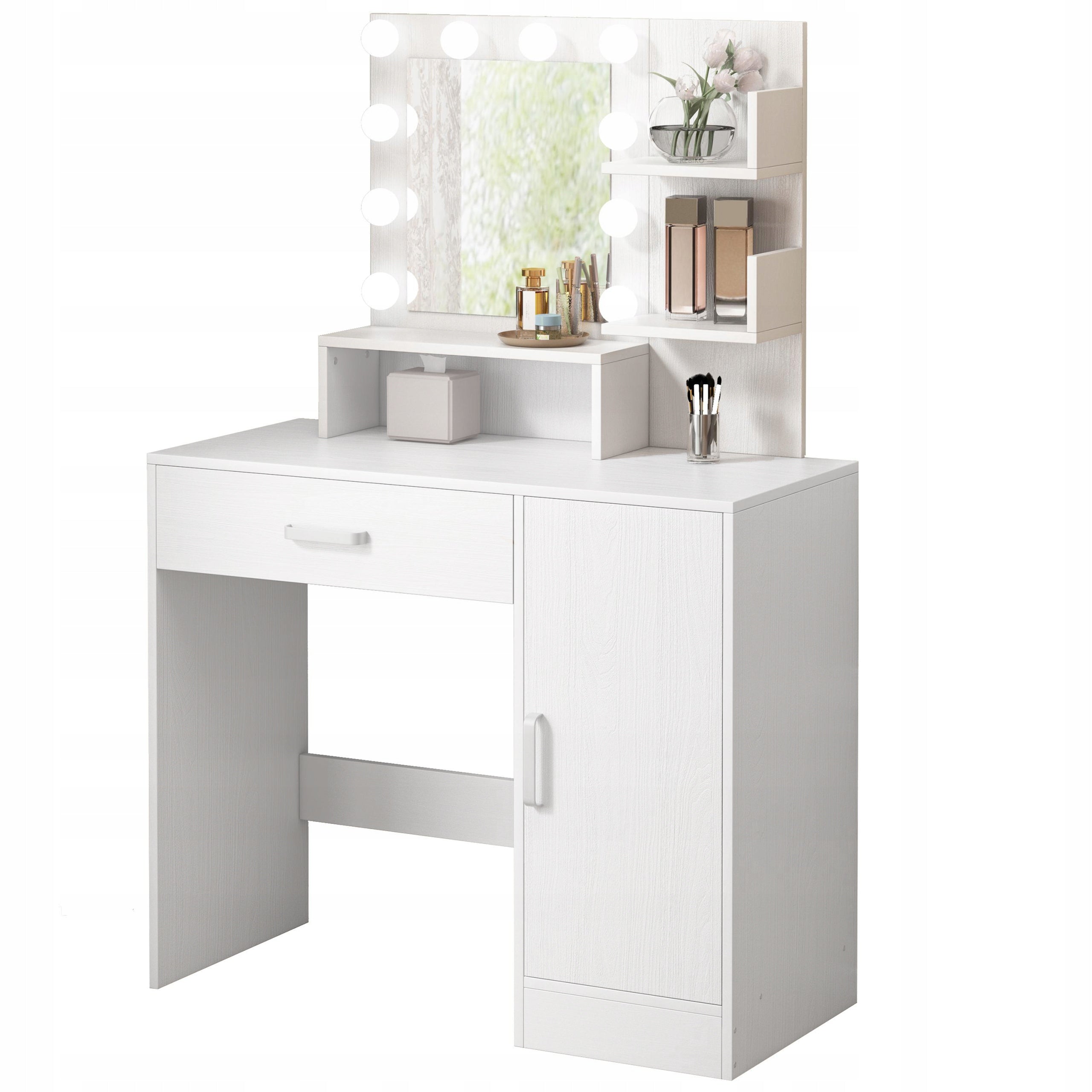 TOILETTE COSMETICA PER IL TRUCCO CON SPECCHIO LED MODERNA GLAMOUR