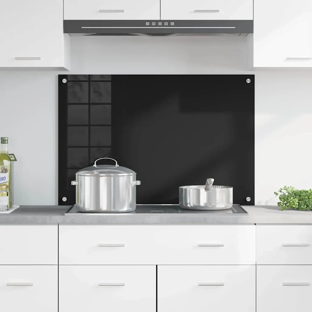Schienale da cucina Nero 90 x 60 cm vetro temperato 42018040