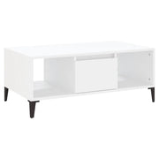 Tavolino da salotto | Tavolino da caff¨¨ | Tavolino da Soggiorno Bianco 90x50x36,5 cm in Legno Multistrato