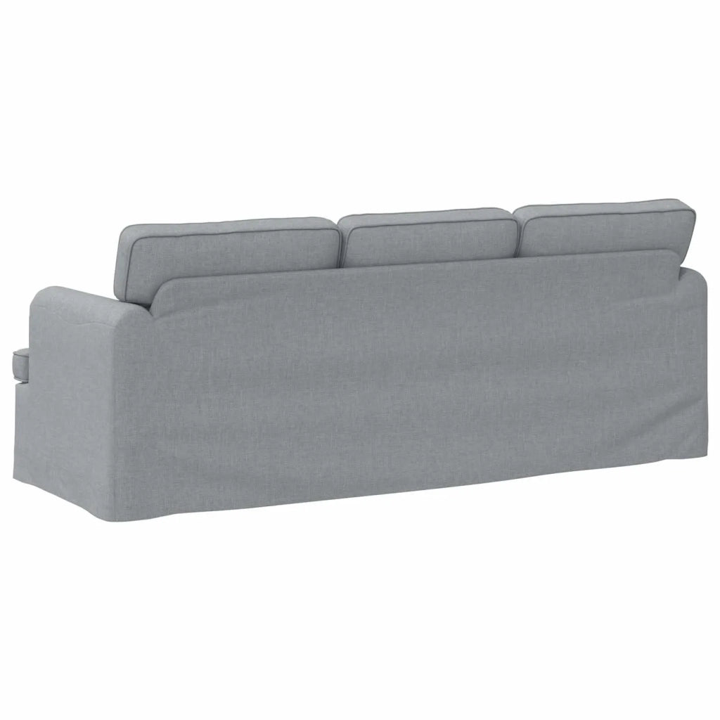 Divano Grigio chiaro 201 x 80 x 85 cm Tessuto