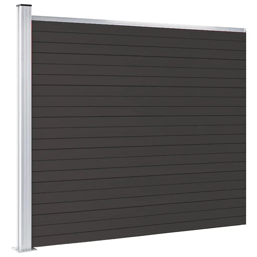 Pannello di recinzione | Recinzione da Giardino in WPC 175x146 cm Nero