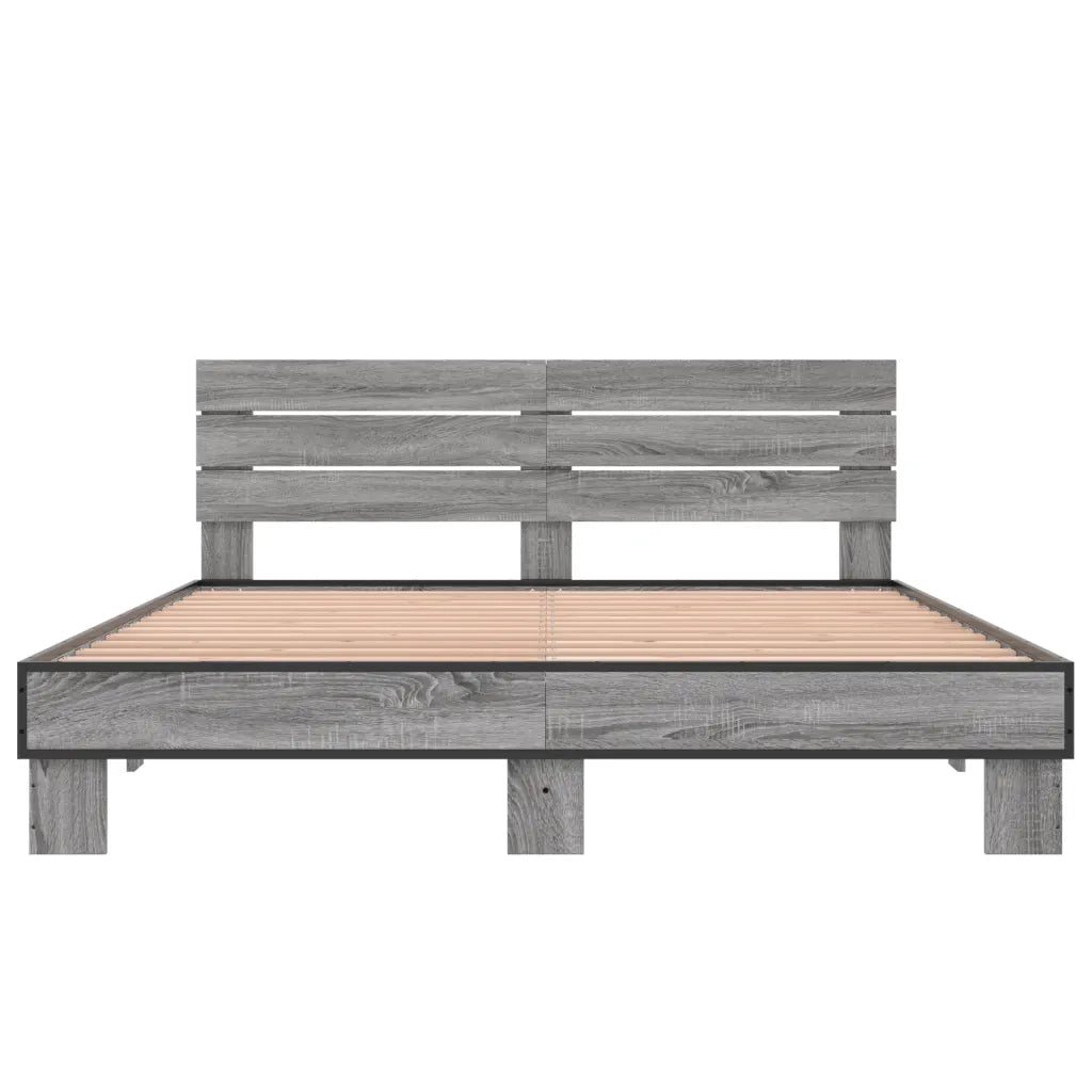 Giroletto Grigio Sonoma 150x200 cm in Legno Multistrato Metallo 3280145