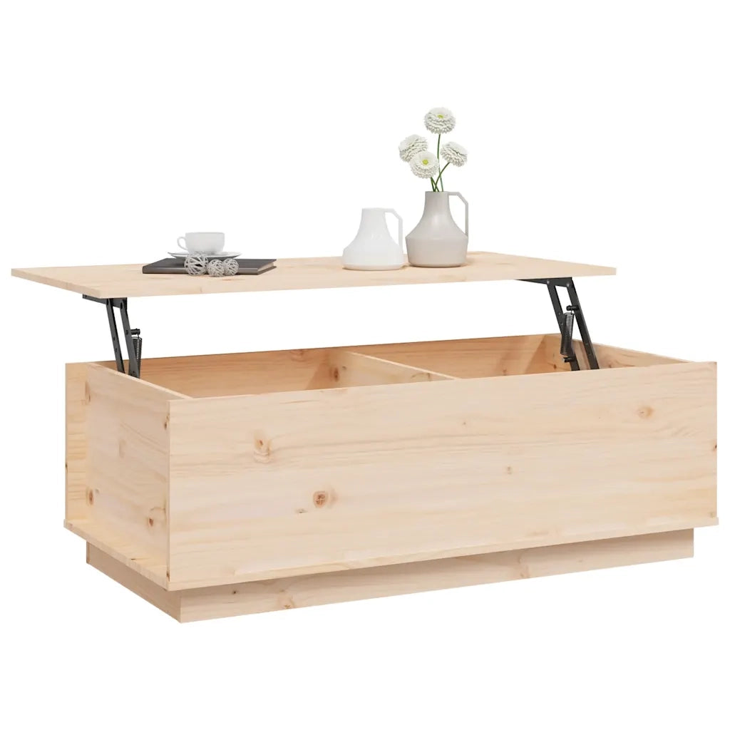 Tavolino da Salotto 100x50x35 cm in Legno Massello di Pino 813420