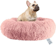 Letto a forma di donut per cani grandi - Cuscino morbido per cuccioli circolare soffice - Letto anti ansia per gatti comodo - Cuscino per animali in piuma lavabile